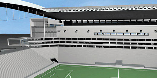 Infográfico mostra Itaquerão no gramado, por dentro e por fora em visão 360º